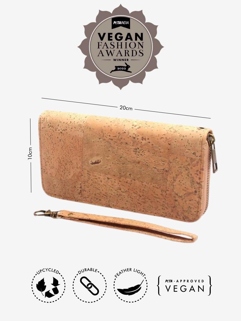 FOReT Cork Elizia Zipped Wristlet - Natural