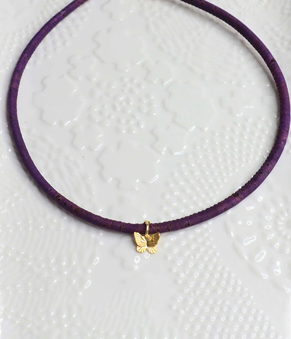 Kids Cork Butterfly Necklace