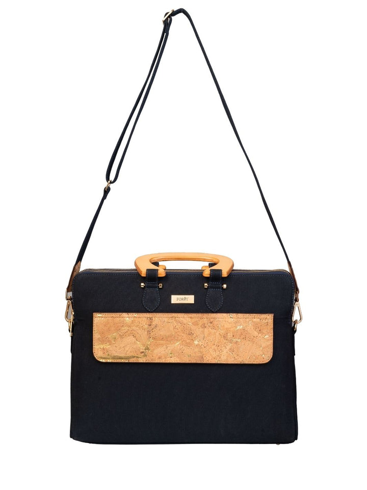 FOReT Luma Star Laptop Folio Bag in Navy Blue and Gold flecks