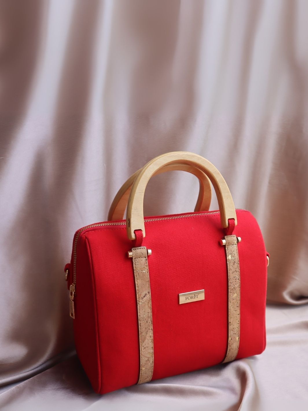 FOReT®️ Luma Mini Luxe Bag – Ruby Red with Gold Flecks