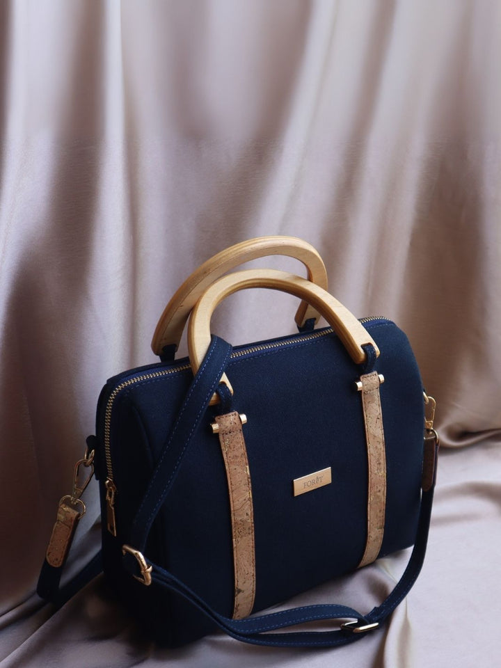 FOReT®️ Luma Mini  Luxe Bag – Navy Blue with Gold Flecks