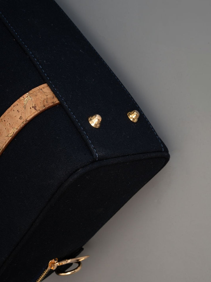 FOReT®️ Luma Mini  Luxe Bag – Navy Blue with Gold Flecks