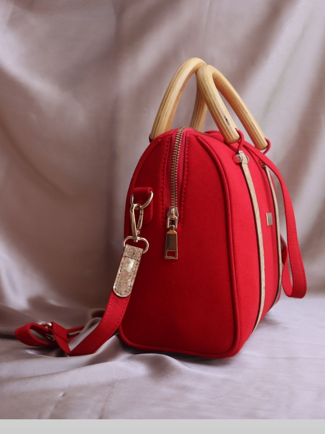 FOReT®️ Luma Mini Luxe Bag – Ruby Red with Gold Flecks