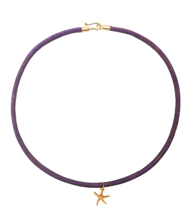 Kids Cork Starfish Pendant Necklace