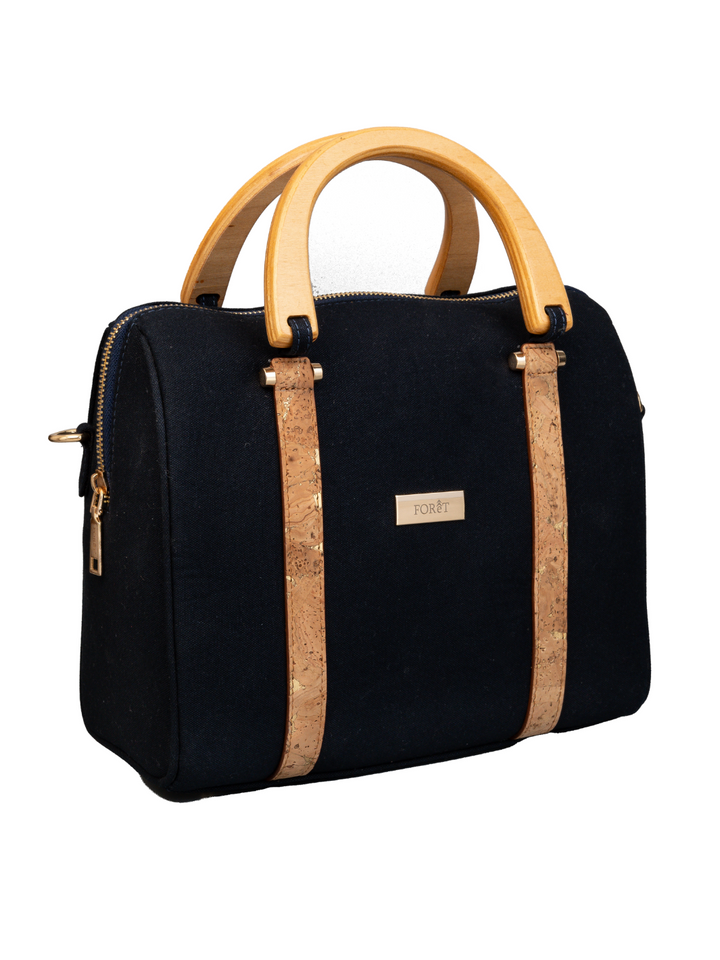 FOReT®️ Luma Mini  Luxe Bag – Navy Blue with Gold Flecks