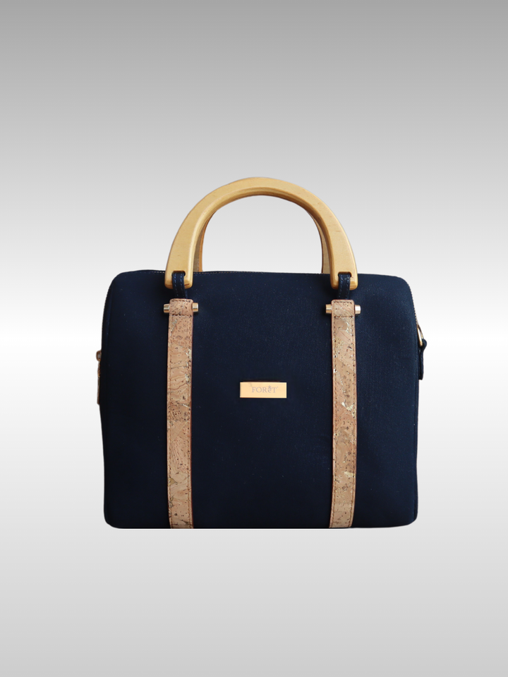 FOReT®️ Luma Mini  Luxe Bag – Navy Blue with Gold Flecks