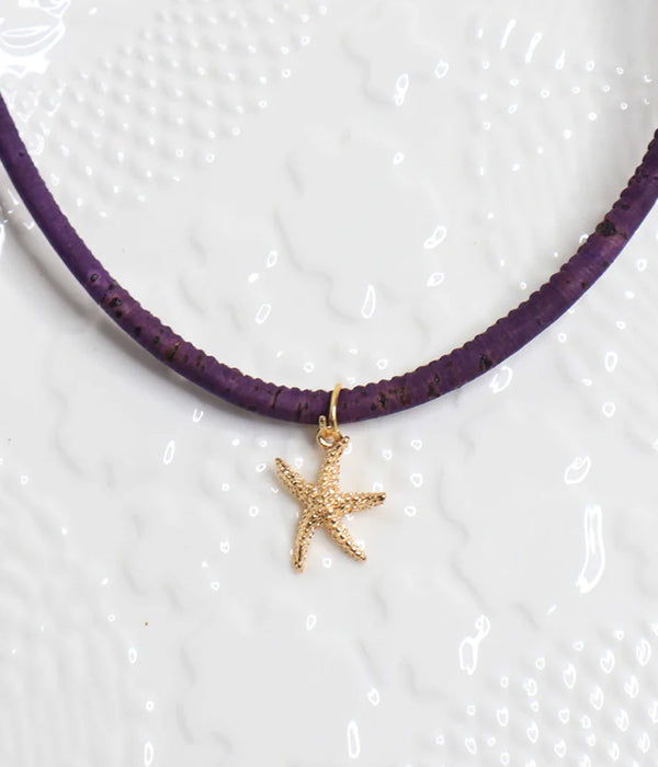 Kids Cork Starfish Pendant Necklace