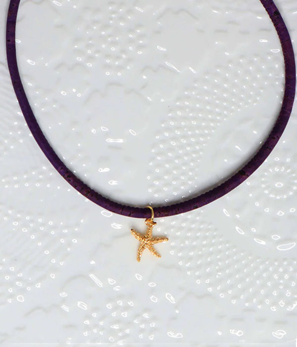 Kids Cork Starfish Pendant Necklace