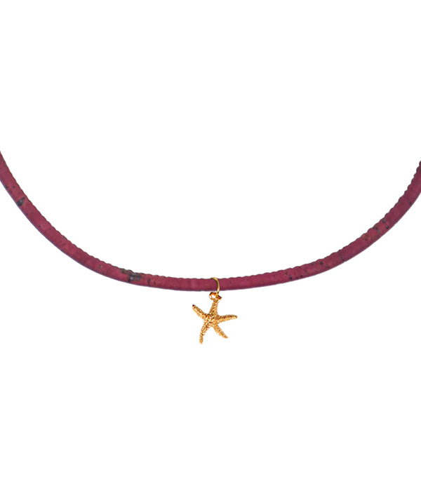 Kids Cork Starfish Pendant Necklace