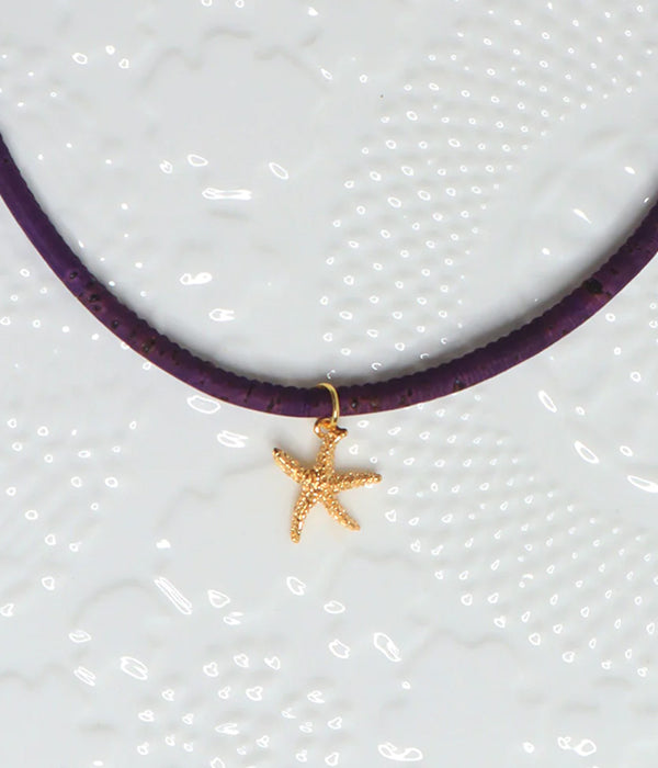 Kids Cork Starfish Pendant Necklace