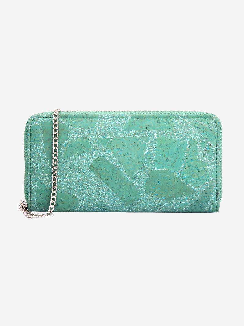Turquoise Mist Sustainable, Eco-Friendly & Vegan - Women's Cork Wallet Purse