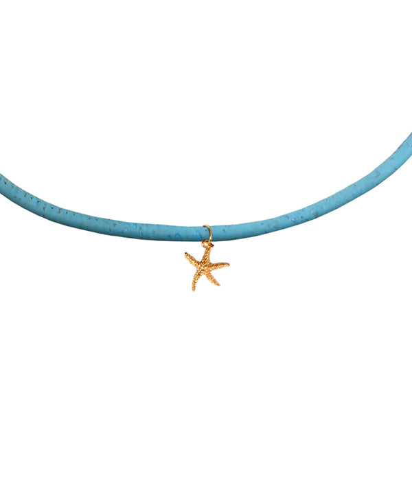 Kids Cork Starfish Pendant Necklace