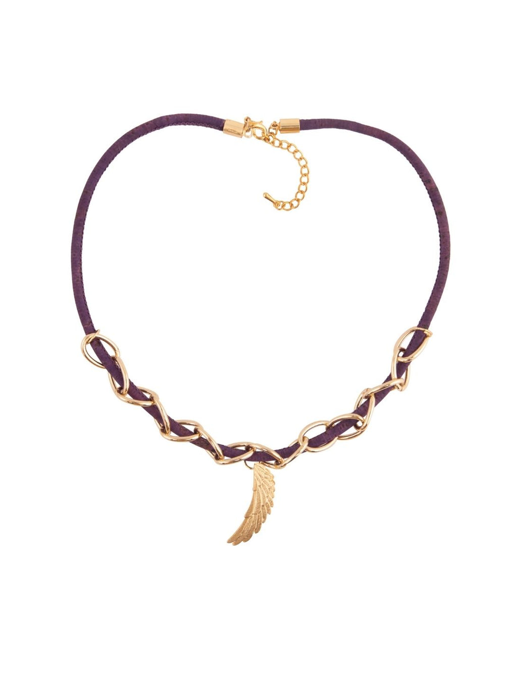 Angle Wings In Purple With Gold Wing