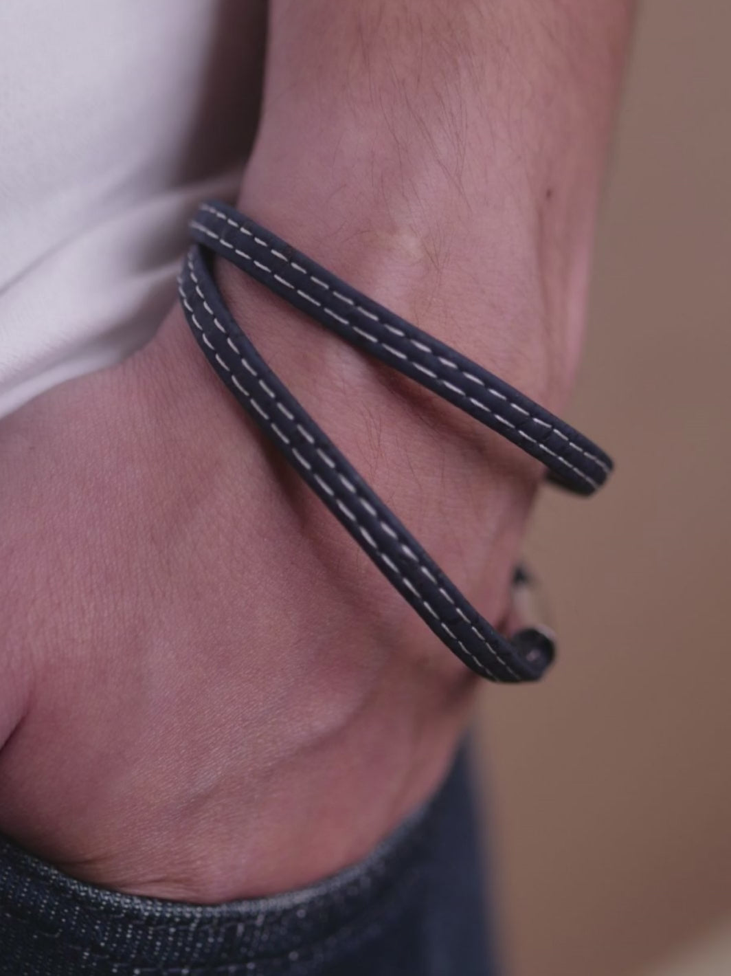 Celebrity Approved Vegan Cork Mens Wrap Bracelet By Foret