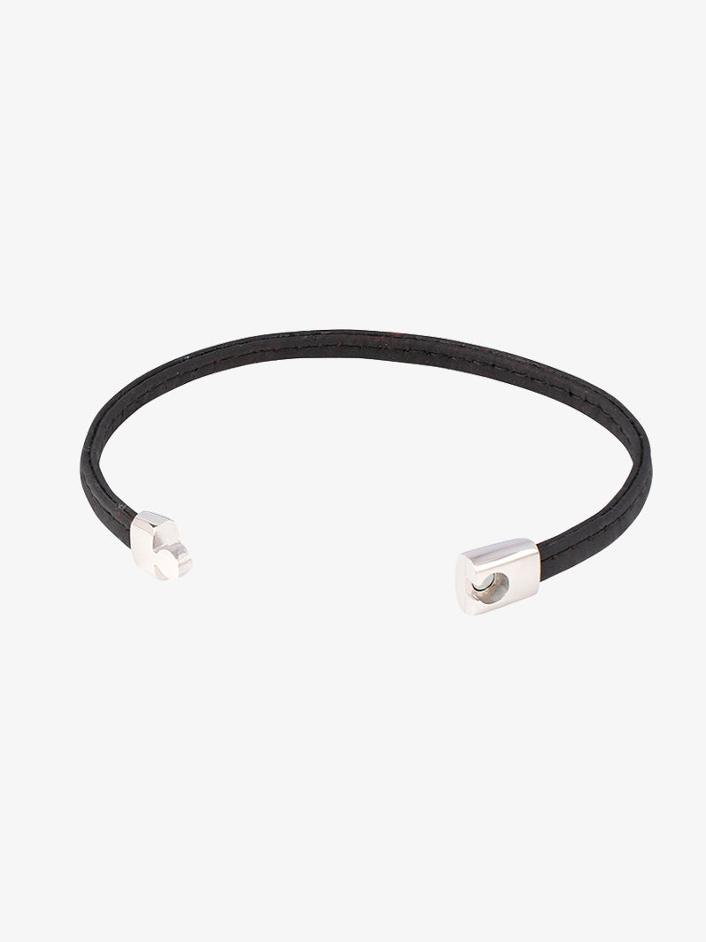 Stellar Linear Cork Wristband in Black