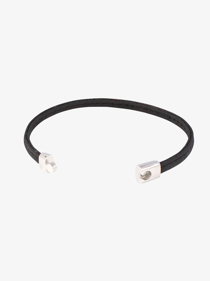 Stellar Linear Cork Wristband in Black