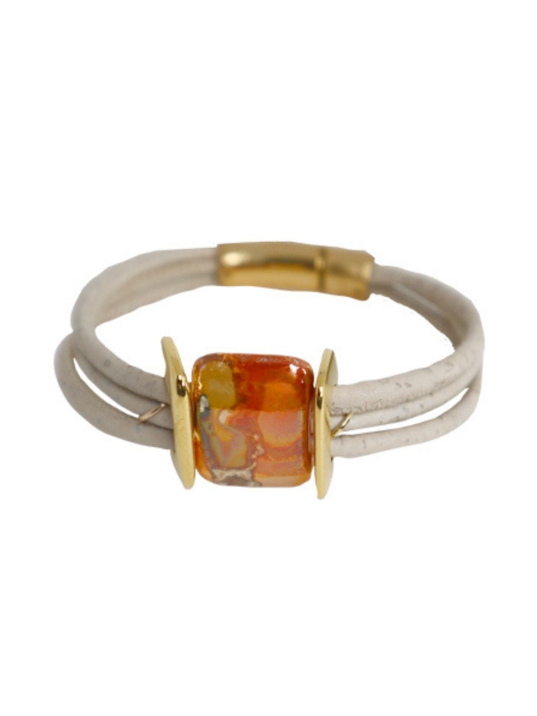 White and Orange Modern Jewellery