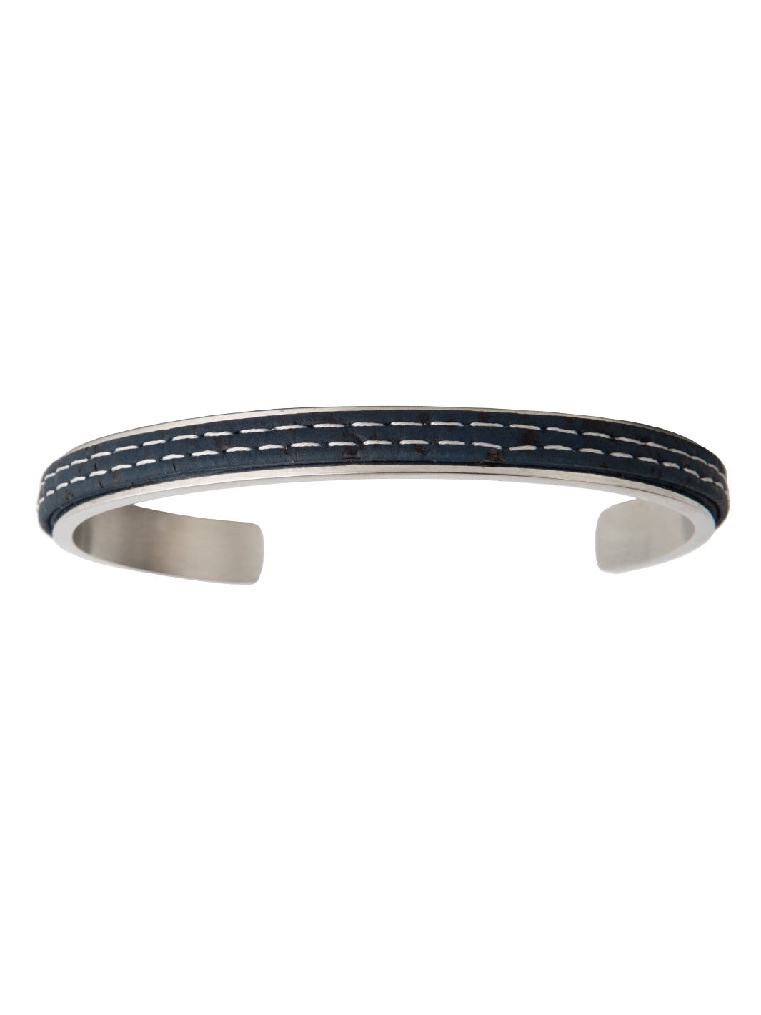 FOReT Cuff with Navy Blue Cork and Self Embroidered